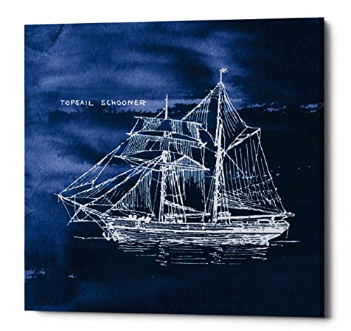 Epic Graffiti 'Sailing Ships V' by Wild Apple Portfolio, Canvas Wall Art, 18"x1…