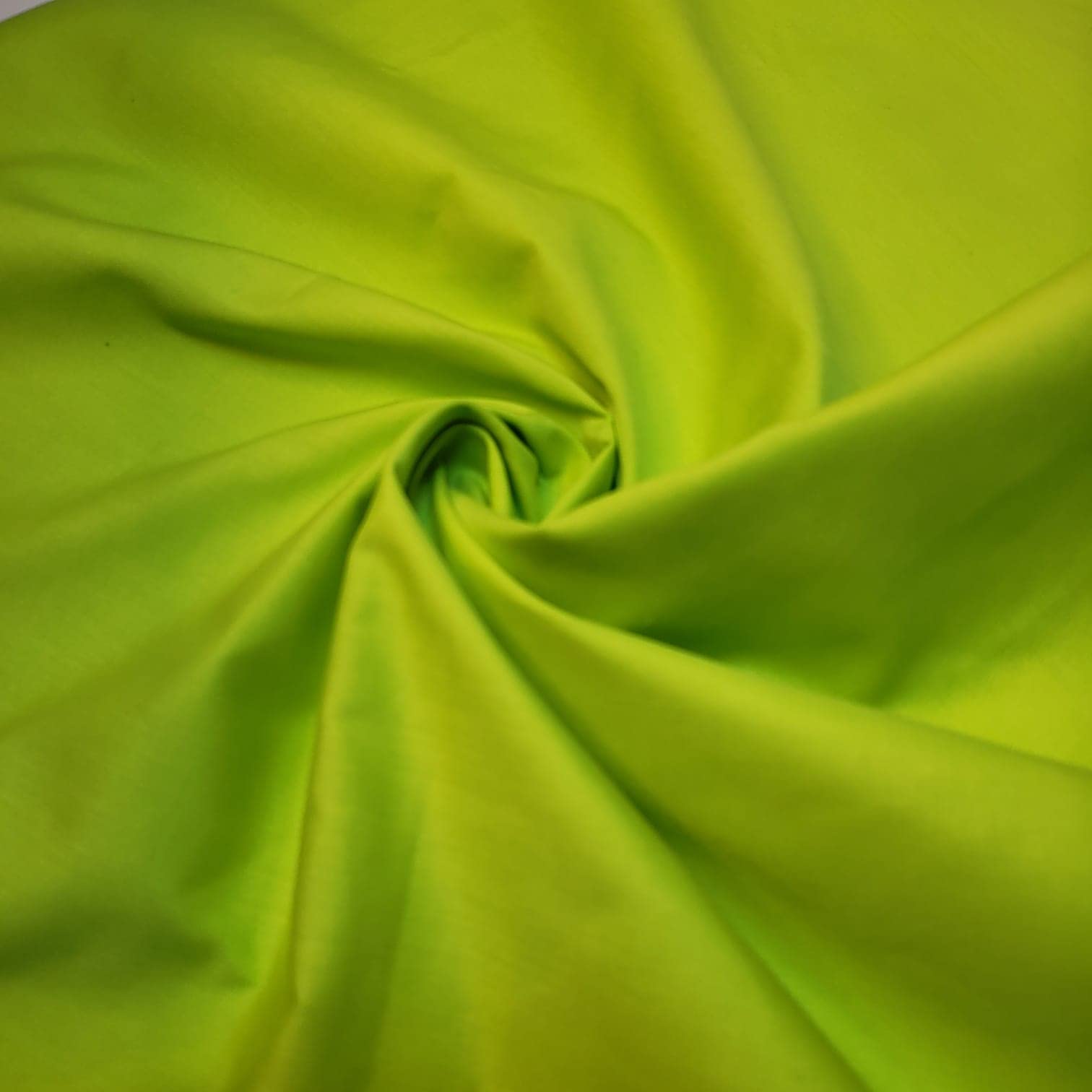 Plain/Solid Dyed Polycotton Dress Craft Fabric Material 45" - 112 cm Wide Sold As 1 Meter Pre - Cut Lengths (Available in 42 Colours)… (Neon Lime, 2 Meter)
