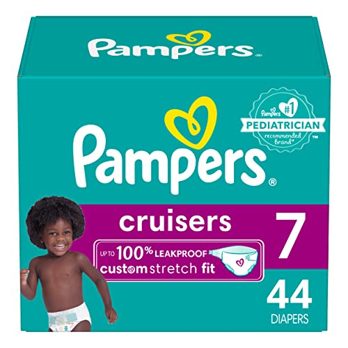 Pampers Cruisers Diapers - Size 7, 44 Count, Disposable Active Baby Diapers wit…