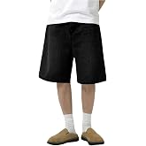 GORGLITTER Boy's Jorts Baggy Jean Shorts Denim Wide Leg Bottoms | Jorts Kids, Boys Shorts Size 10-12, 14-16 8, Teen Boys Clothes, High Waisted Bermuda Shorts Outfits