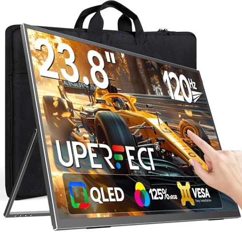 UPERFECT 24 inch 120Hz QLED Portable Touchscreen Monitor