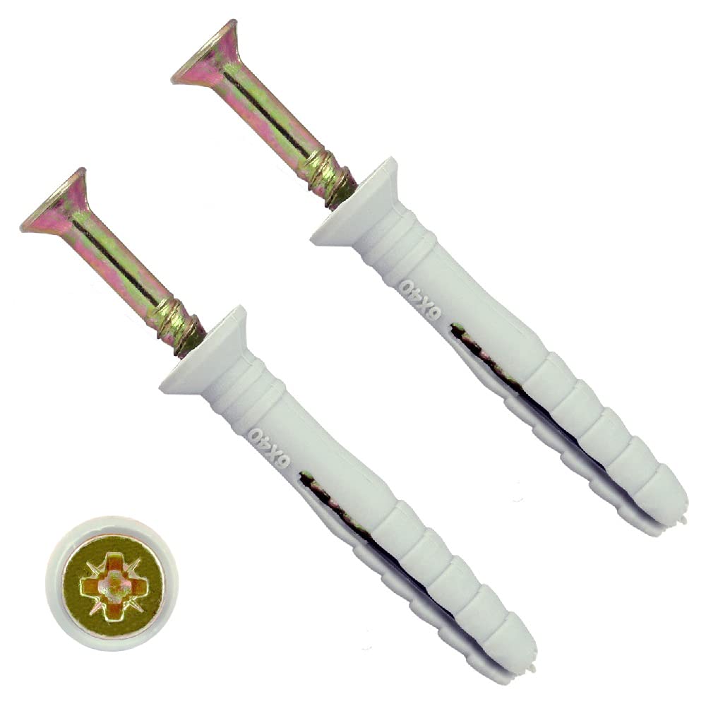 TERF® Nylon Hammer Fixing Flat Countersunk Head Zinc Yellow 6.0mm X 80mm - Pack of 25