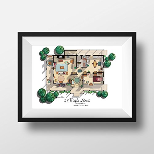 Buy Gilmore Girls House Floor Plan- Lorelai and Rory's House Layout