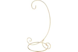 Bard's Twisted Gold-toned Ornament Stand, Medium, 9.5" H x 5.5" W x 5.5" D