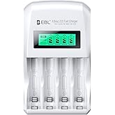 EBL LCD Battery Charger Smart Individual 907 AA AAA Rechargeable Battery Charger for Ni-MH Ni-CD Rechargeable Batteries