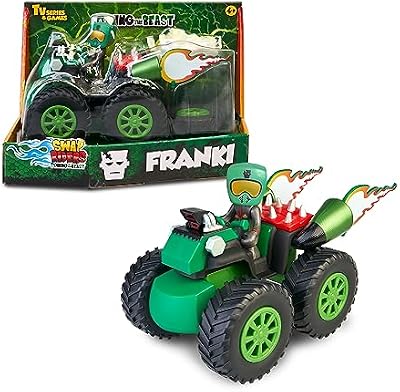 - Quad Franki, vehículo de Juguete con diseño de Frankenstein, con 1 Figura de un Rider, más de 12 Piezas Intercambiables, para niños y niñas Desde 4 años, Famosa (WAP01300)