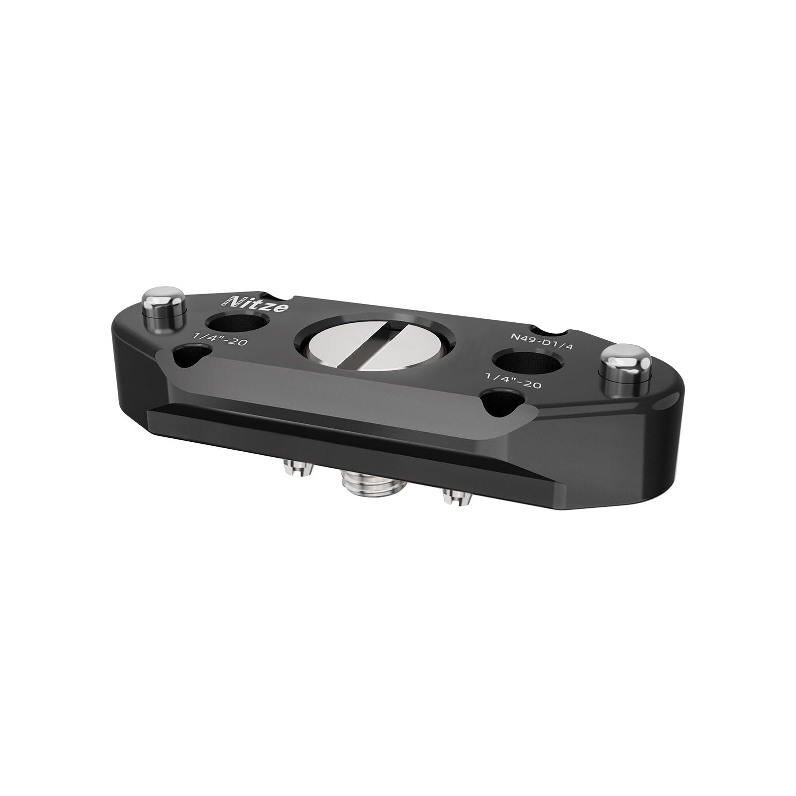 Nitze NATO Rail 1/4" Screw with Locating Pin, Quick Release Safety Rail Compatible with NATO Clamp for Camera Cage, Top Handle, Side Handle, Monitor Holder, Magic Arm - N49D-1/4