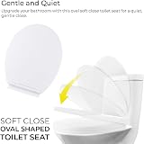 ARVO Soft Close Toilet Seat Fits Most Standard Oval Pans White view 2