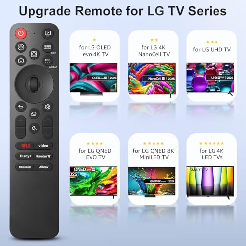 Para LG-Smart-TV-Mando, Magic Voz Remote para LG Smart TV NanoCell EVO QNED OLED QLED UHD, compatible con MR21、MR22、MR23、MR24、MR25