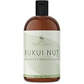 Kukui Nut Oil Unrefined, 8 oz, 100% Kukui Carrier Oil for Essential Oil - Pure, All Natural, Therapeutic Grade Kukui Seed Oil for Hair, Skin, Scalp, Body Care Moisturizer