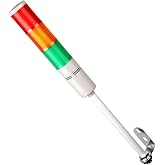 LUBAN Tower Stack Lights, Industrial Warning Signal Lights Tower Lamps Column, Factory Workshop Safety RGB Signal Indicator, LED Andon Lights (12V, 3 Layers, Without Sound)