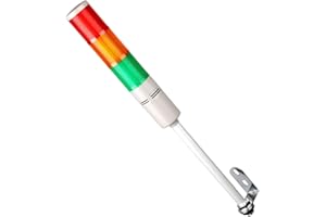 LUBAN Tower Stack Lights, Industrial Warning Signal Lights Tower Lamps Column, Factory Workshop Safety RGB Signal Indicator, LED Andon Lights (110V, 3 Tiers, with Sound)