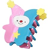 Funny Joker Hair Clip,Acetate Hair Clip,Big Claw Clip for Women,Novelty Hair Claw Clip,Yellow Star