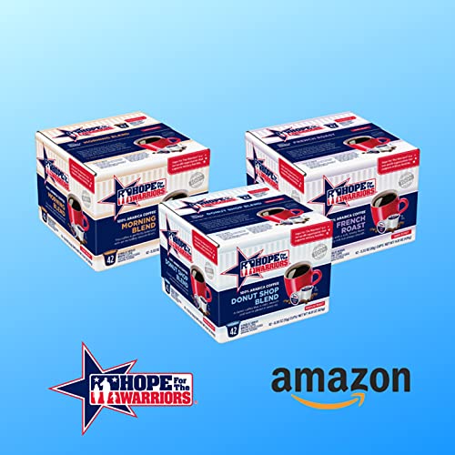 Hope For The Warriors Coffee 80 Single Serve Coffee Pods Keurig K Cup Brewers 80, Morning Blend