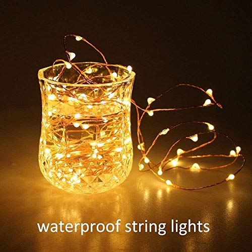 Upgraded Solar Outdoor String Lights- 100 LED 8 Modes Copper Wire Lights, 2-Pack Solar Garden Lights, Waterproof Fairy Lights for Tree, Patio, Home, Yard, Pathway, Party, Wedding (32FT, Warm White)