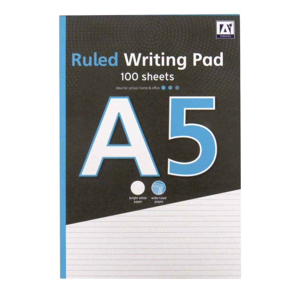 A5 Ruled White Paper Writing Notepad 100 Sheets