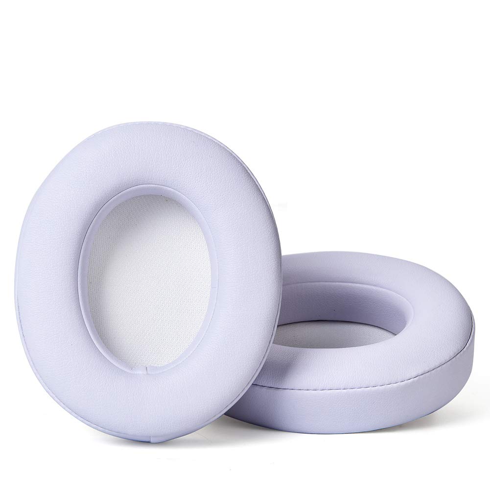 HZTCAM Professional Replacement Ear Pads for Beats Studio Wired/B0500 & Wireless/B0501/Studio 2 & 3/Soft Protein Leather/Noise Isolation Memory Foam (White)