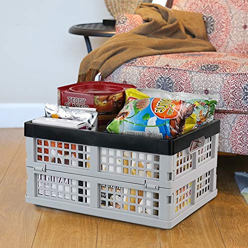 Eagrye 30 Quart Collapsible Storage Bins, Folding Storage Crates, Set