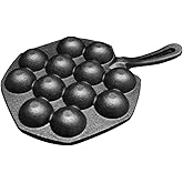 GRADENEVE 1 PC Cast Iron Snail Pot Octopus Grill Plate Ebelskiver Frying Pot Griddle Pan Non Stick Pan for Eggs Octopus Pan K