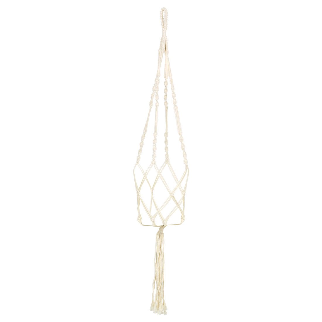 Sourcingmap Indoor Outdoor Macrame Plant Hanger Flowerpot Holder Garden Pot Wall-Mounted Rope Hanging 39.4 Inch Length