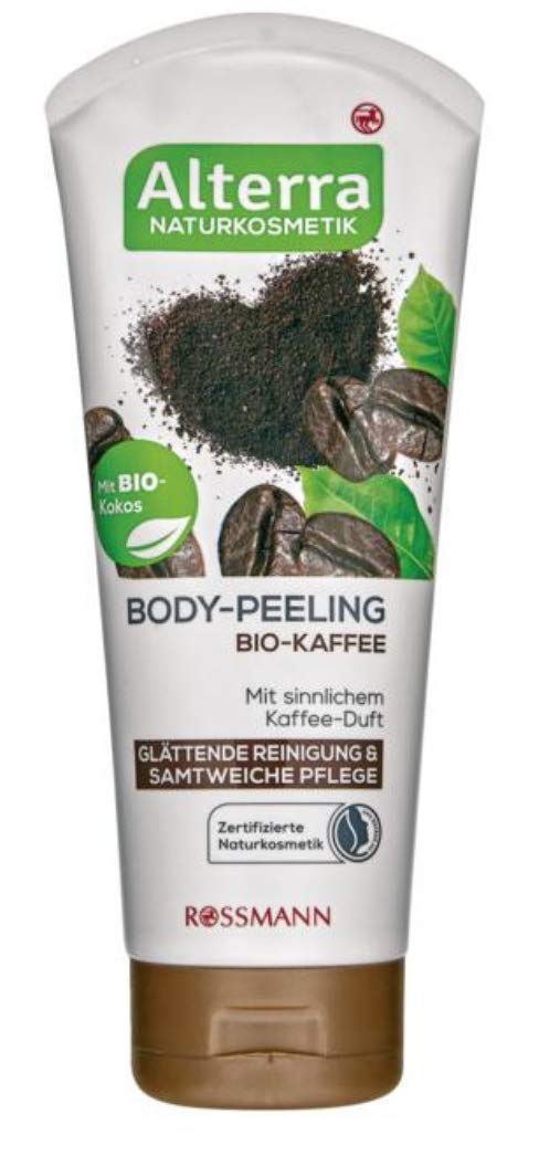 Body Scrub Organic Coffee - with Sensual Coffee Fragrance, Smoothing Cleaning & Velvety Soft Care, Certified Natural Cosmetics, Vegan - 200 ml
