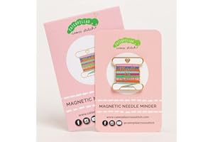 CATERPILLAR CROSS STITCH Needle Minder - Bobbin Design for Cross Stitch, Sewing, Embroidery and Needlework Accessories, Enamel and Magnetic