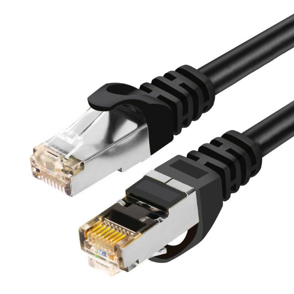5M Cat7 Cable - Shielded CAT 7 Ethernet Gigabit RJ45 LAN U/FTP 10Gbps 600Mhz/s RJ45 LAN Cable Internet Patch Cord - Compatible with Router, Modem, Smart TV, PC & Laptop, Gaming Console and more