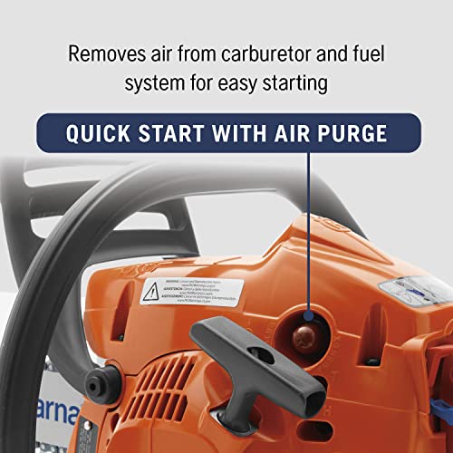 Husqvarna 120 Gas Powered Chainsaw, 38cc 1.8HP, 2Cycle XTorq Engine