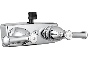 Dura Faucet (DF-SA100L-CP) RV Shower Faucet Valve Diverter with Hot/Cold Handles (Chrome)
