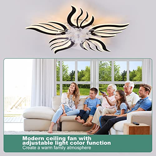HUEOCZW Ceiling Fans with Lights and Remote，27