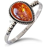 9x12MM Pear Gemstone Ring in 925 Sterling Silver for Women, Girl, Gift
