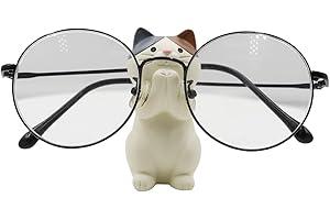 SUILLTY Cute Wooden Animal Glasses Holder Carving Sunglasses Eyeglass Display Stand Rack Home Office Desktop Decoration Gift for Kids