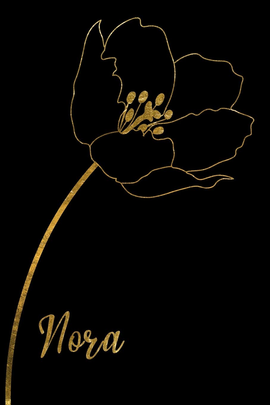 Nora Personalized Writing Journal For Women Elegant Black And Gold Fancy Names Press Amazon Com Books