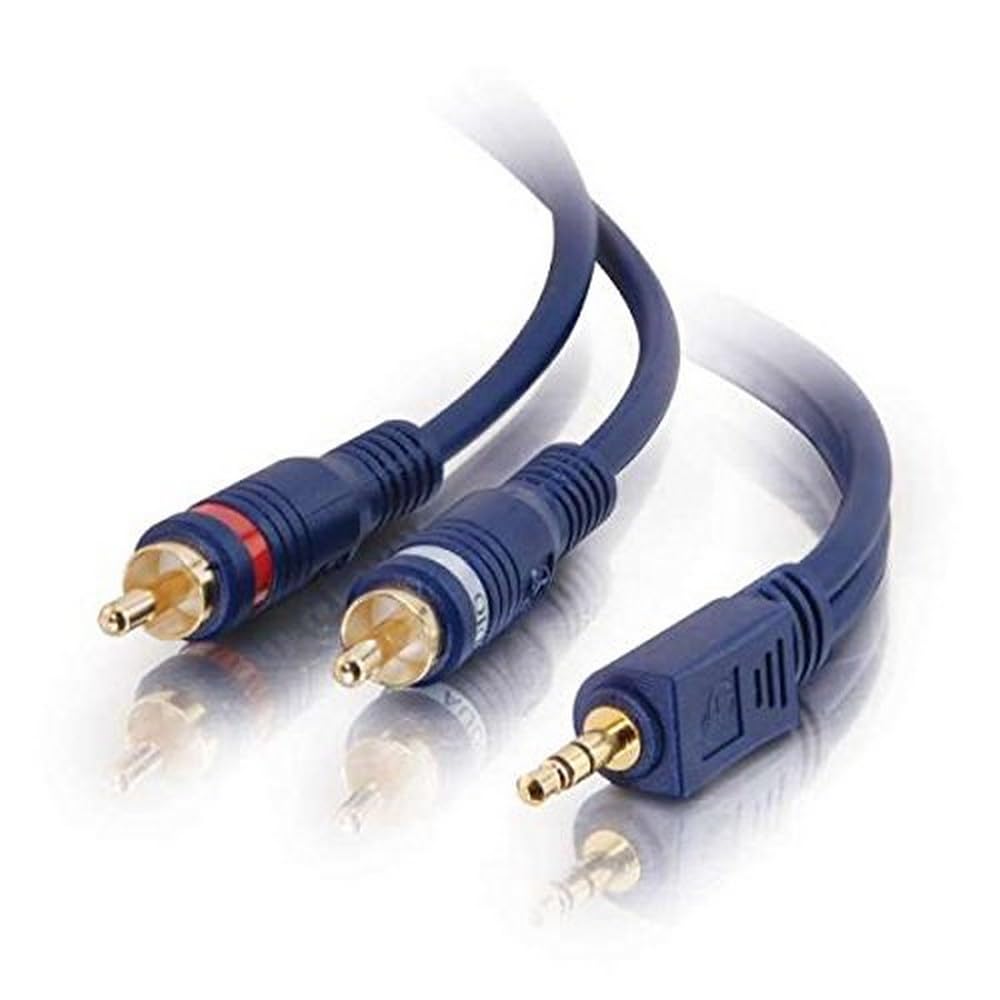 C2G/Cables to Go 40614 Velocity One 3.5mm Stereo Male to Two RCA Stereo Male Y-Cable (6 Feet)