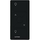 Lutron Pico Remote for Caseta Wireless Smart Dimmer and Plug-In Lamp Dimmer with Favorite Setting, PJ2-3BRL-GBL-L01, Black