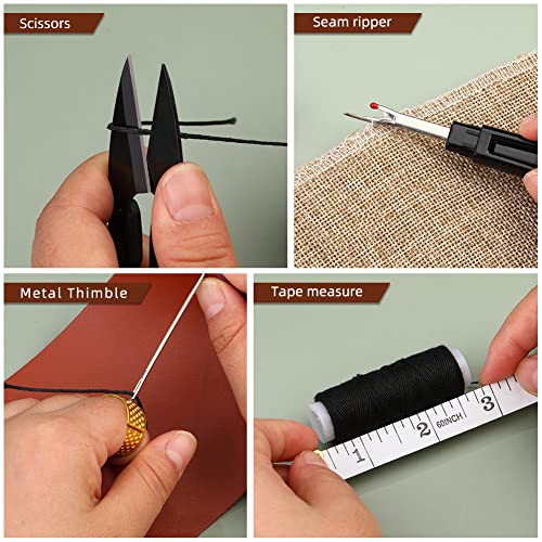 BAGERLA Upholstery Repair Kit, 48pcs Leather Sewing Kit with Upholstery