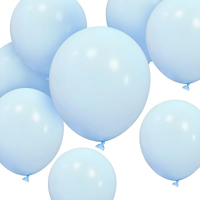 HYKJNBW Pastel Blue Balloons 50 Pack 12 Inch Thick Latex Party Decorations