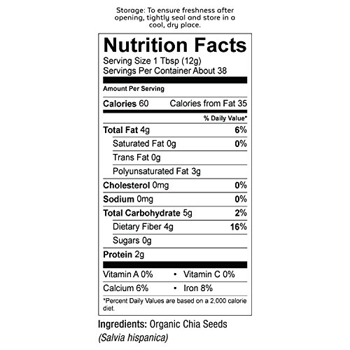 Amazon.com : Viva Naturals The Finest Organic Raw Chia Seeds, 1 ...