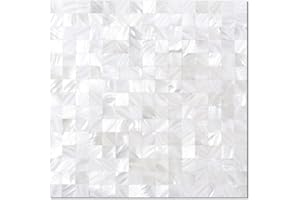 Avant Decor | Mother of Pearl Mosaic Tile | Peel and Stick Kitchen Backsplash Tiles | Stick On Wall Tiles | Easy DIY Installation | 5” x 5” | Sample Tile
