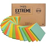 Post-it Extreme Notes, Made with Dura-Hold Paper and Adhesive, 24 Pads, Green, Yellow, Mint, Orange