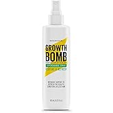 GROWTH BOMB Supercharge Spray - Leave in Conditioner Spray, Detangler & Scalp Treatment Spray for Curly, Straight, Wavy, Dry, Frizzy Hair, Lightweight Hydration to Support Healthy Growth - 185 mL