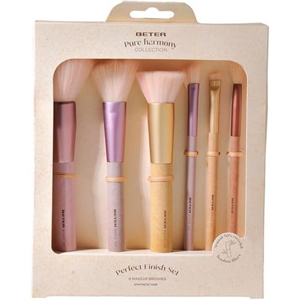 Beter - Pure Harmony Makeup Brush Set 6 Face and Eye Brushes Makeup Brush Set Ideal Gift Christmas
