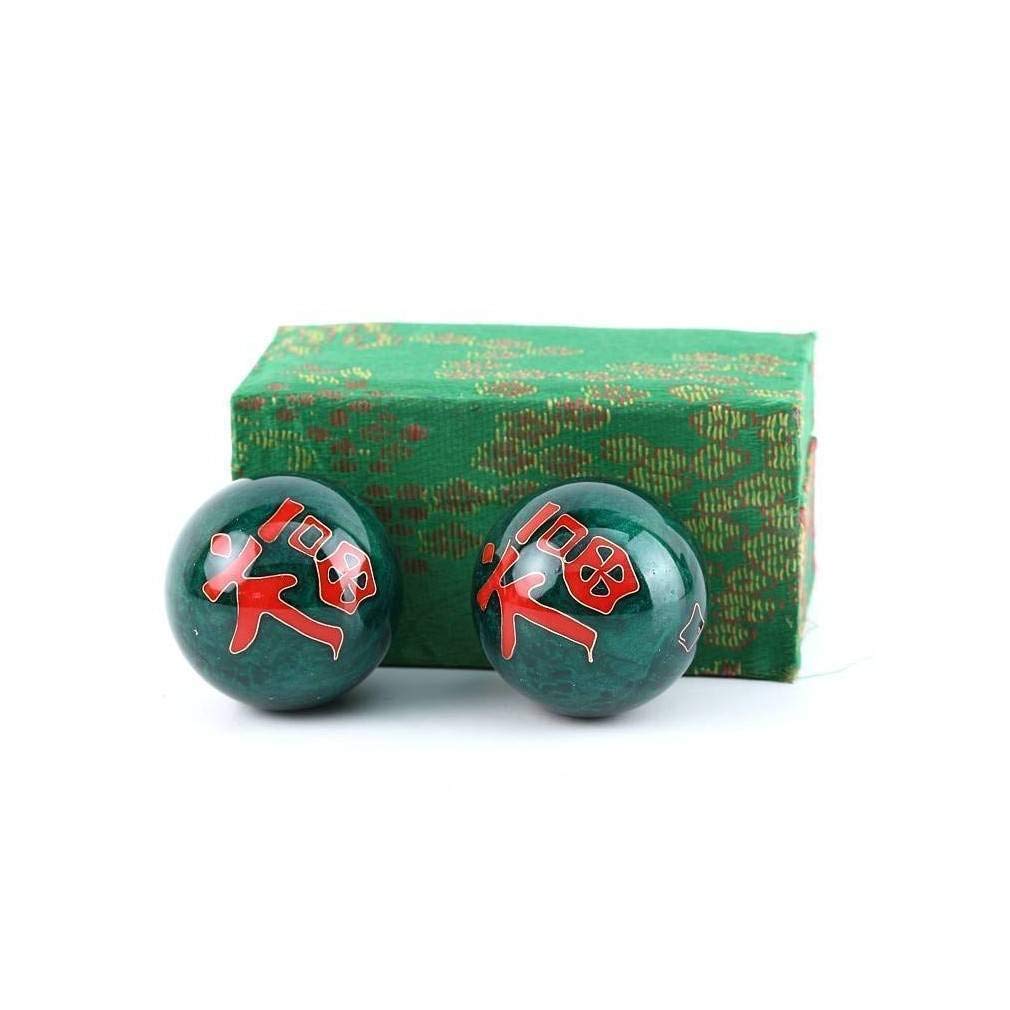 Qi Gong Traditional Health Balls, Bonheur Vert, 10x6x5cm