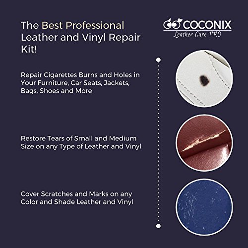 Coconix Upholstery, Vinyl and Leather Repair Kit Furniture, Couch