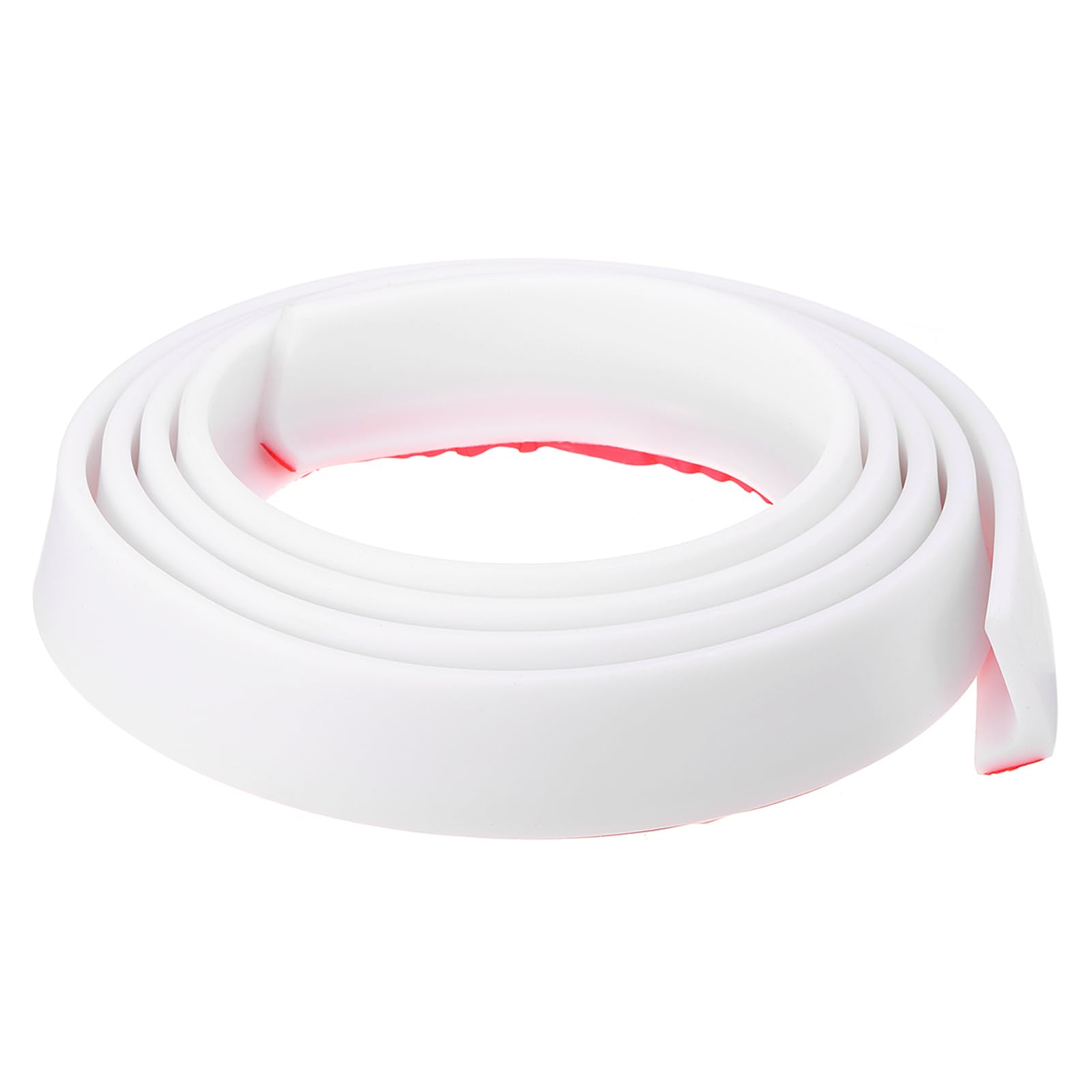 DTGN 79"x0.6"x1.2" (LxWxH) Collapsible Shower Barrier Stopper - 1 Pack - Good for Bathroom Kitchen - L Shape Water Splash Guard Blocker - White