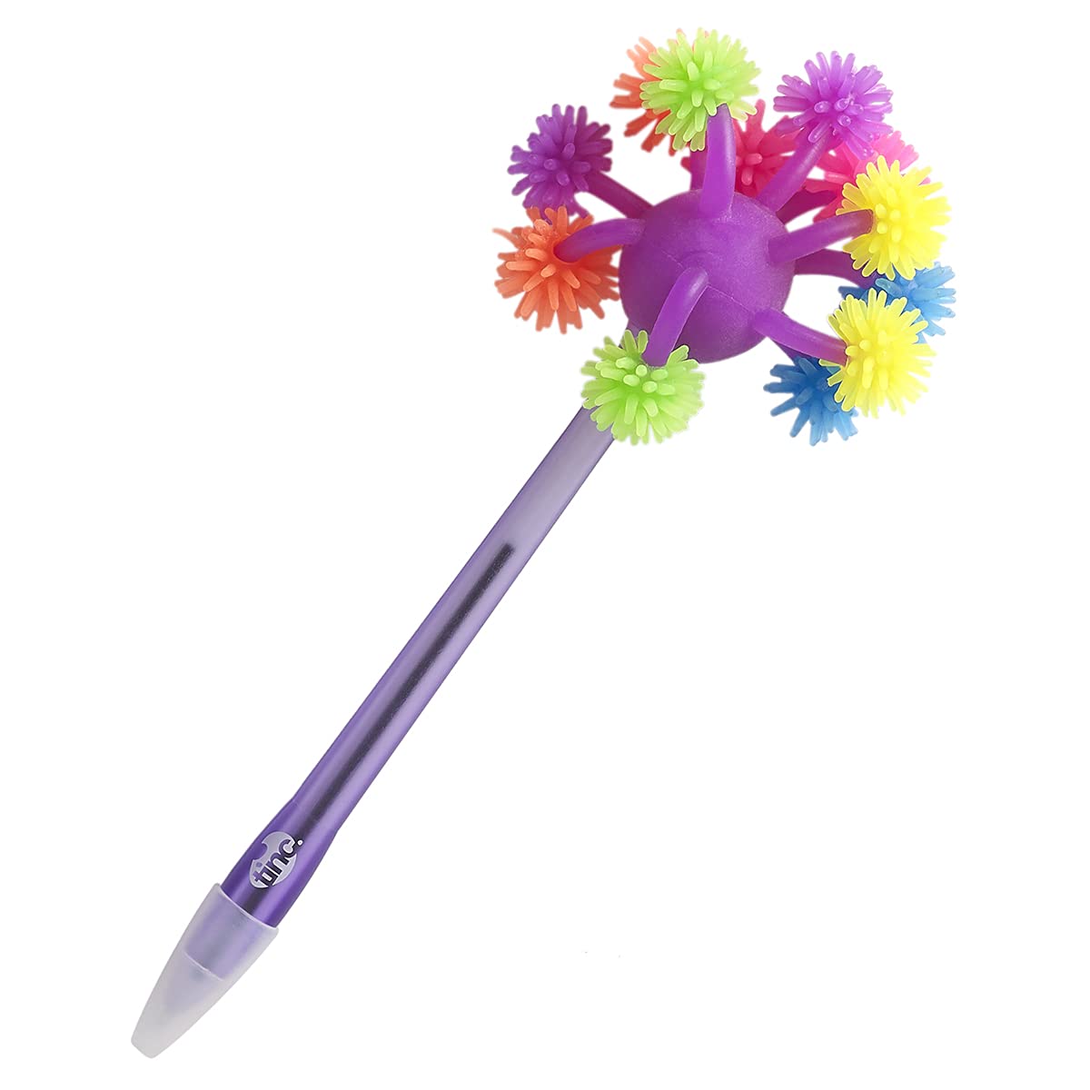 Tinc Novelty Light Up Pen | Kids Party Bag Filler | LED Pen Light with Bobble Head | Ballpoint Pen With Blue Ink | Functional and Fun For Kids and Grown-Ups | Purple