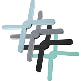 KitWinner Foldable Silicone Trivets, 4 PCS Expandable Trivets for Dishes, Hot Pots and Pans Anti-Slip Heat Water Resistant Silicone Hot Pads/Pot Holders