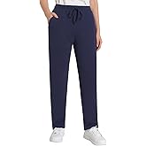 Weintee Women's Drawstring Cotton Knit Pants with Pockets