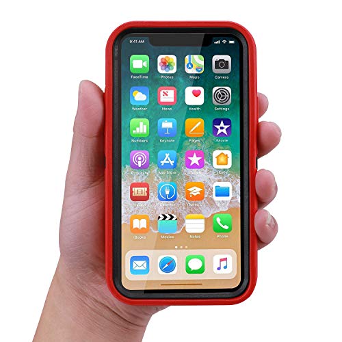 Co-Goldguard Case Compatible with iPhone 11 Pro,[NOT for iPhone 11] Heavy Duty 3 in 1 Durable Cover Shockproof Drop-Proof Shell Cases Compatible with iPhone 11 Pro 5.8 inch,Black&Red