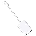Lightning to SD Card Reader for Select iPhone, iPad and iPod Models (Support iOS 13 and Before), Trail Game Camera Viewer, No App Required (White)